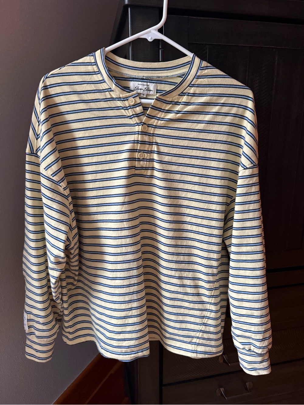 Eleven Eleven Striped Long-Sleeve Shirt - Yellow & Blue